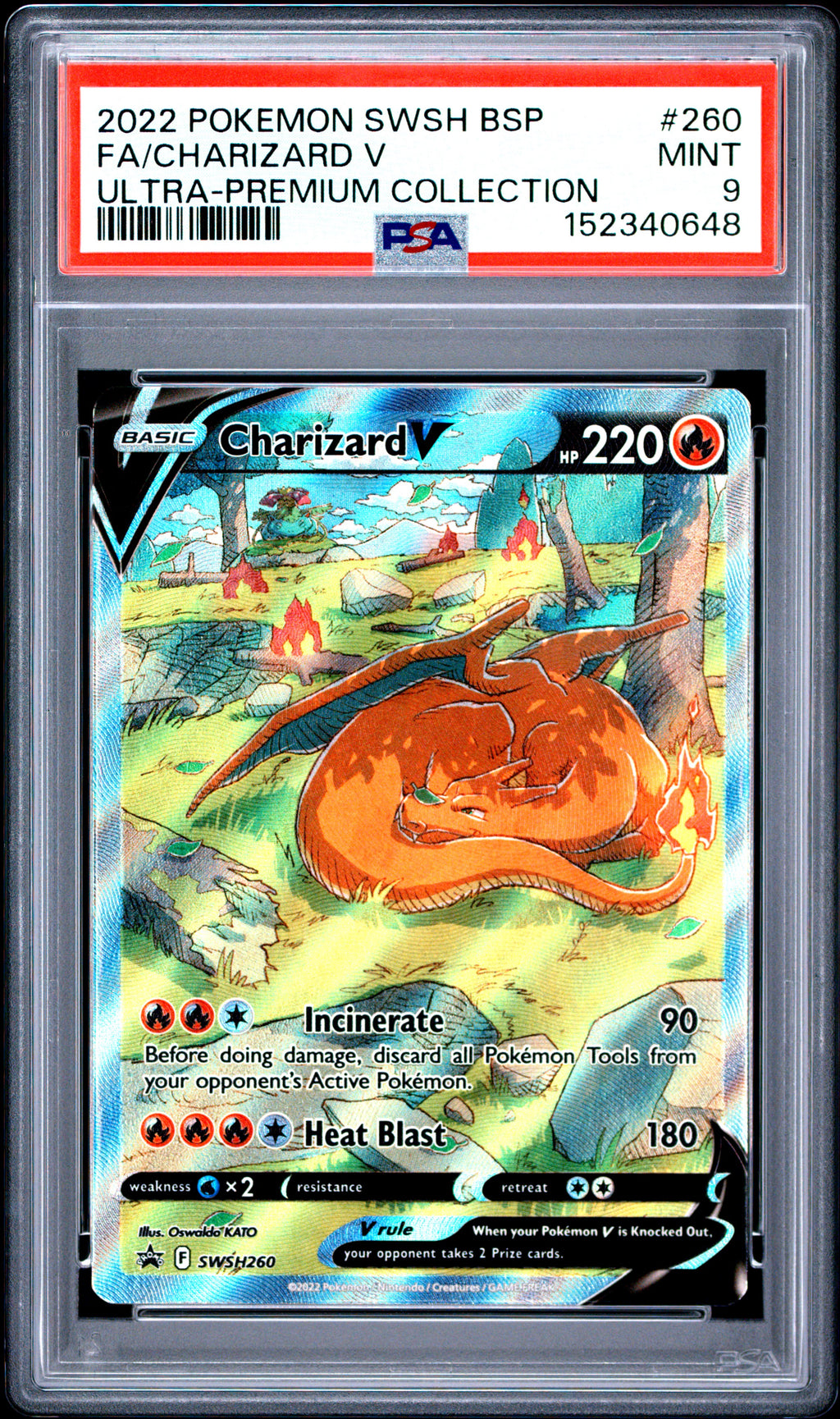 PSA 9 Charizard V #SWSH260 - Ultra-Premium Collection