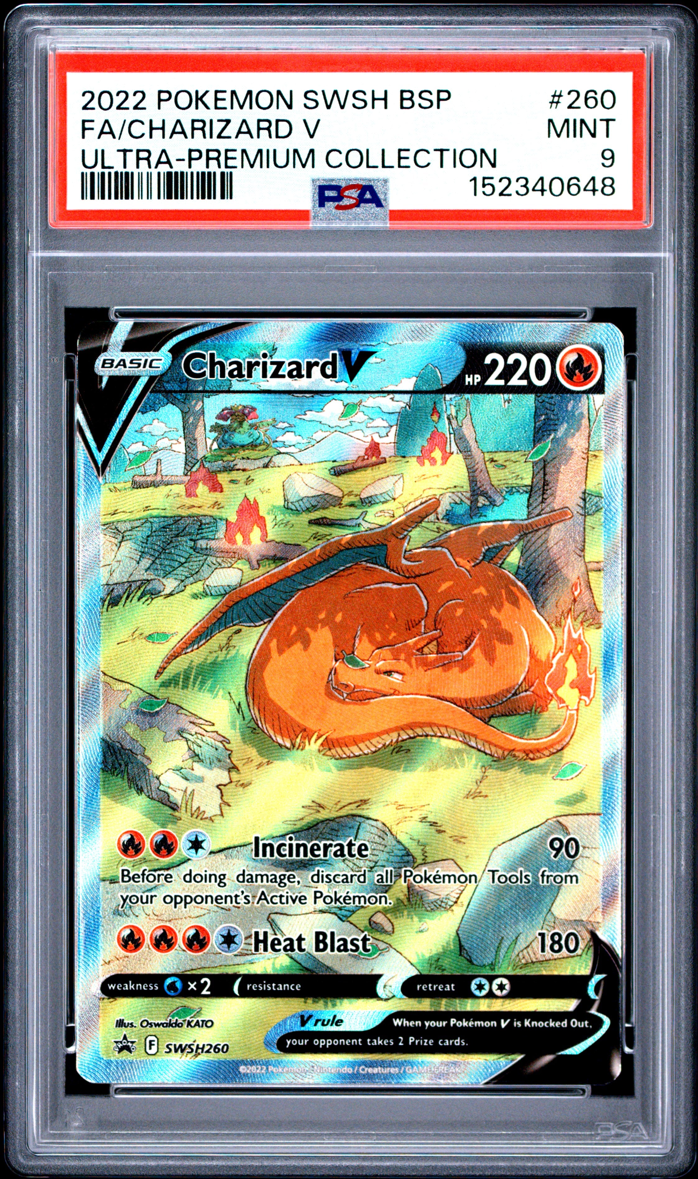 PSA 9 Charizard V #SWSH260 - Ultra-Premium Collection