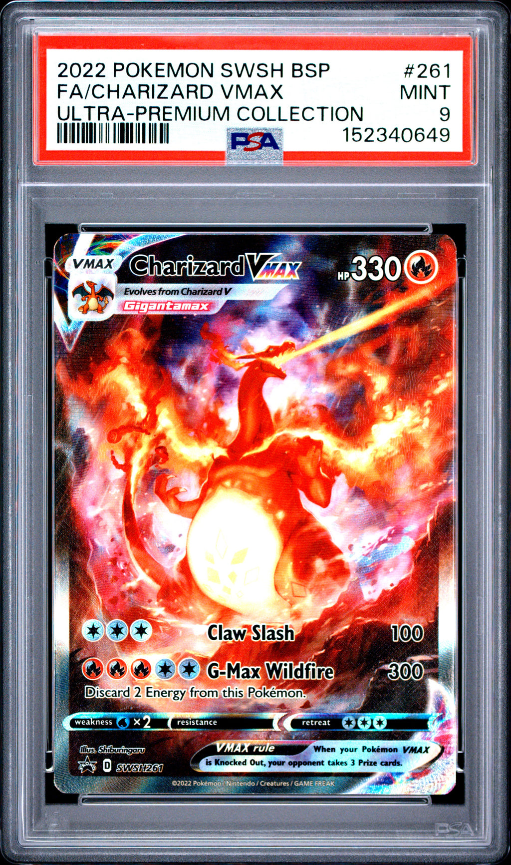 PSA 9 Charizard VMAX #SWSH261 - Ultra-Premium Collection