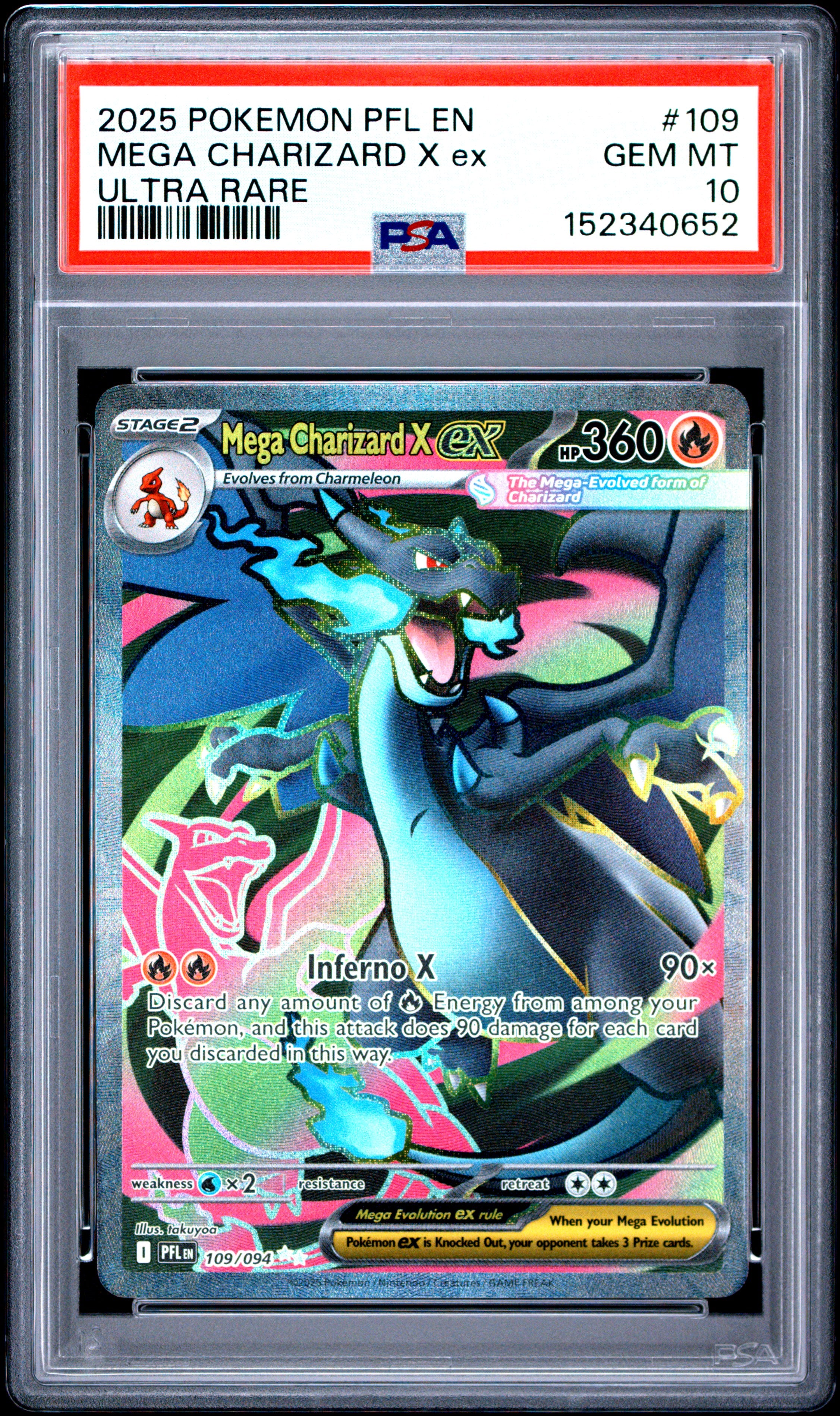 PSA 10 Mega Charizard X ex #109 - Ultra Rare