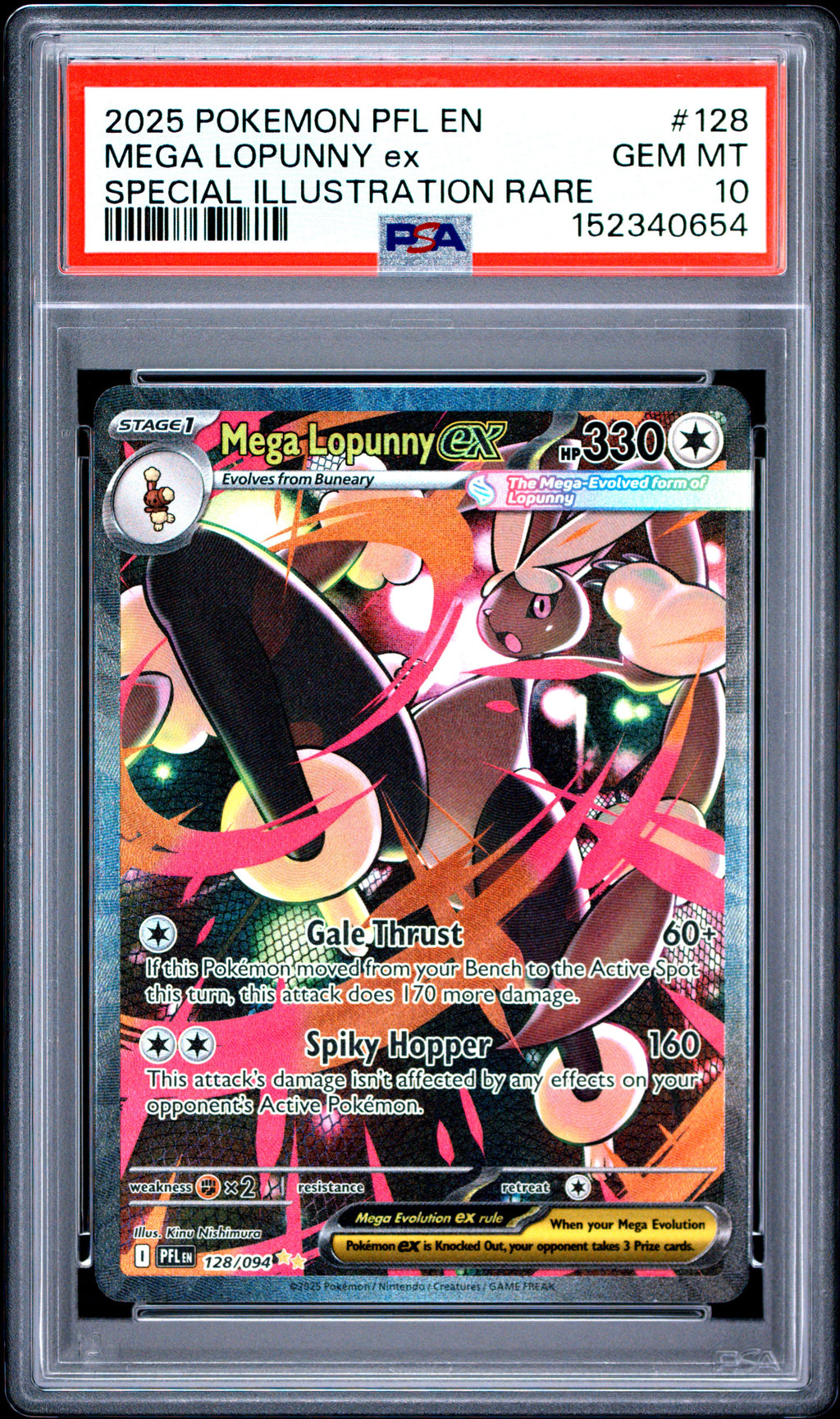 PSA 10 Mega Lopunny ex #128 - Special Illustration Rare