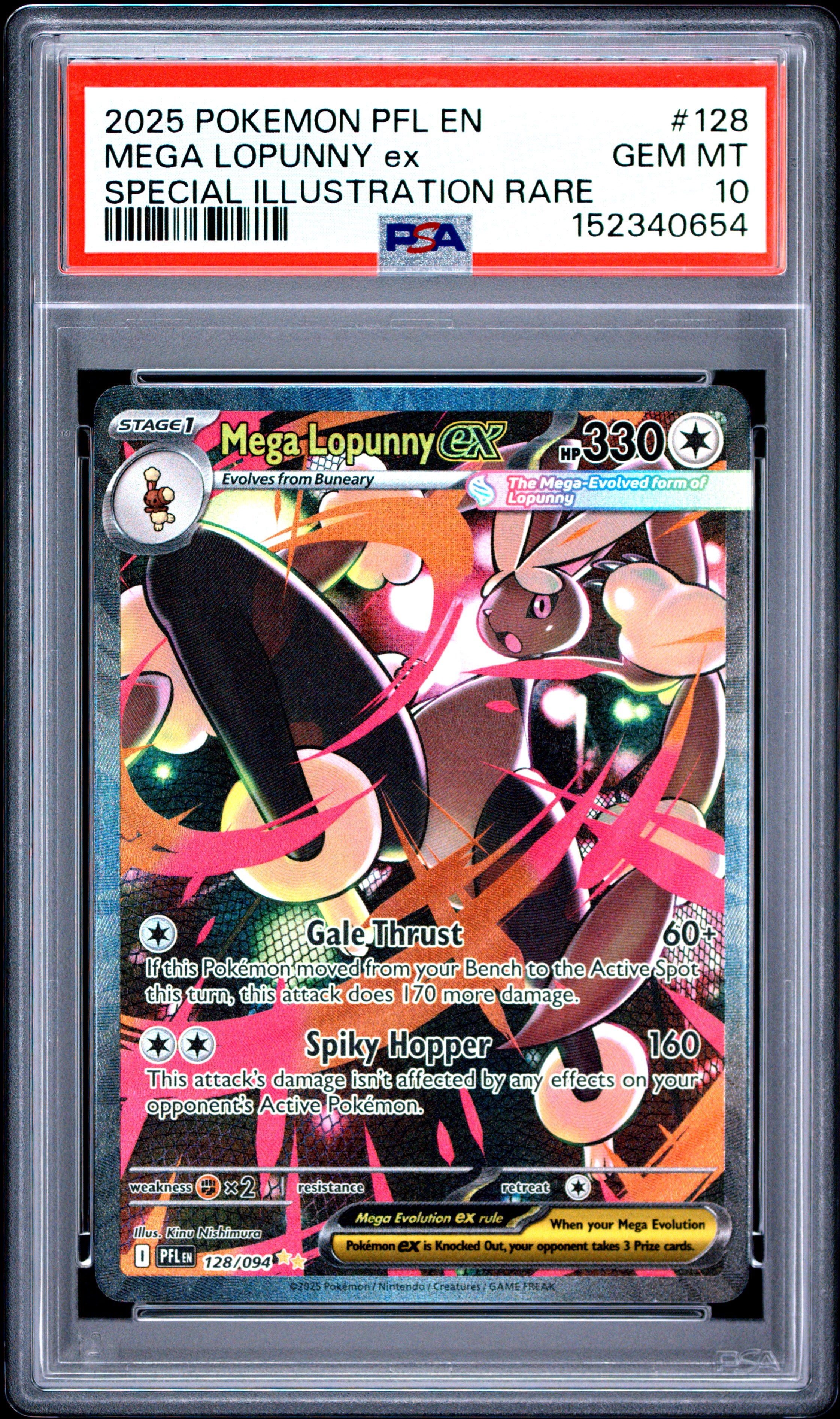 PSA 10 Mega Lopunny ex #128 - Special Illustration Rare