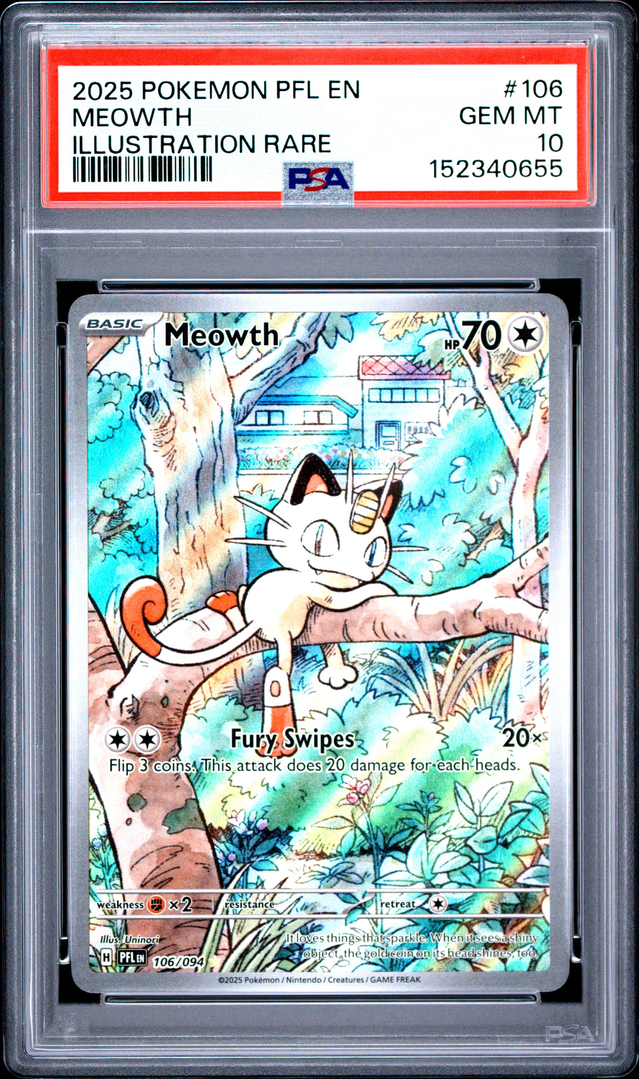 PSA 10 Meowth #106 - Illustration Rare