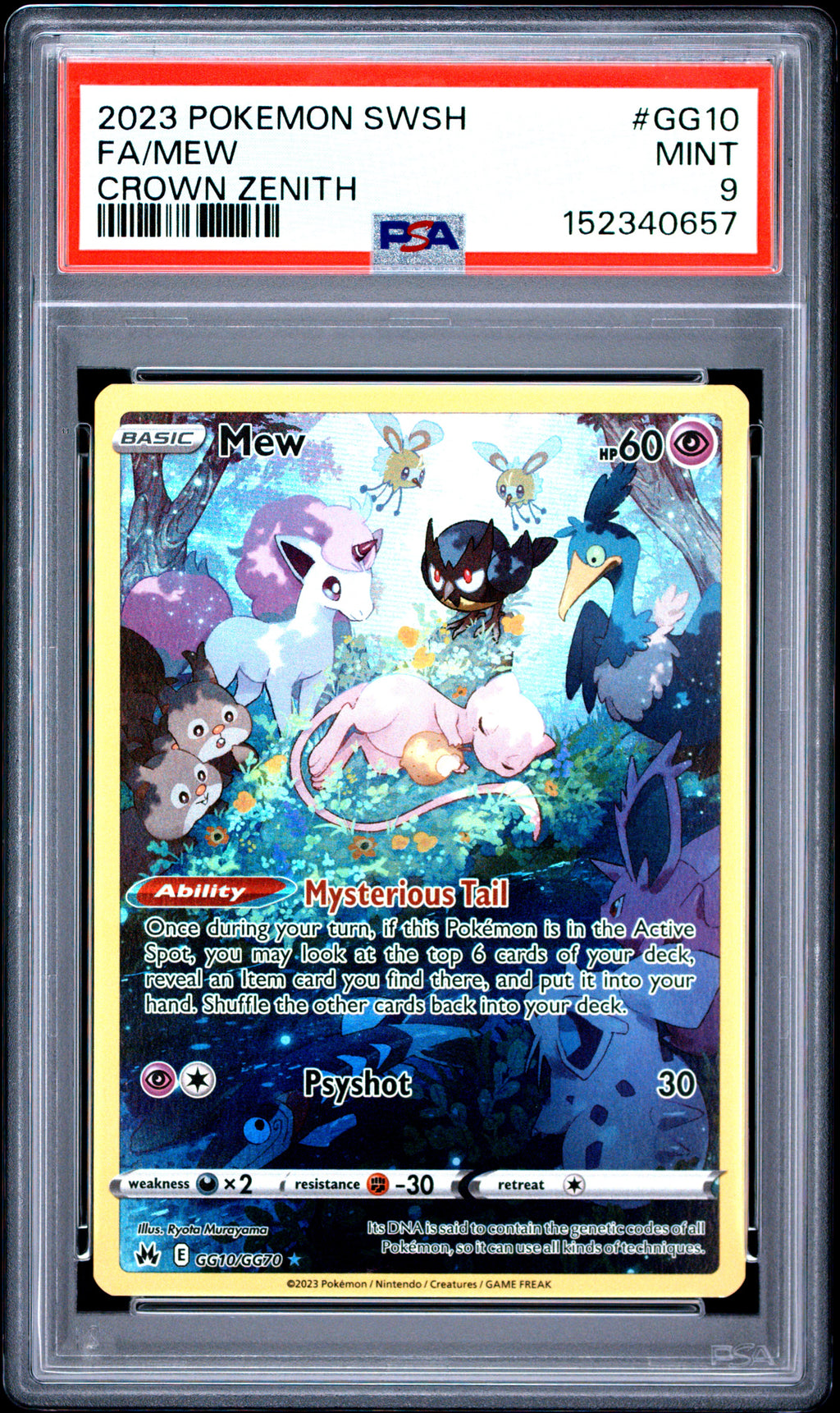 PSA 9 Mew GG10 - Crown Zenith Galarian Gallery