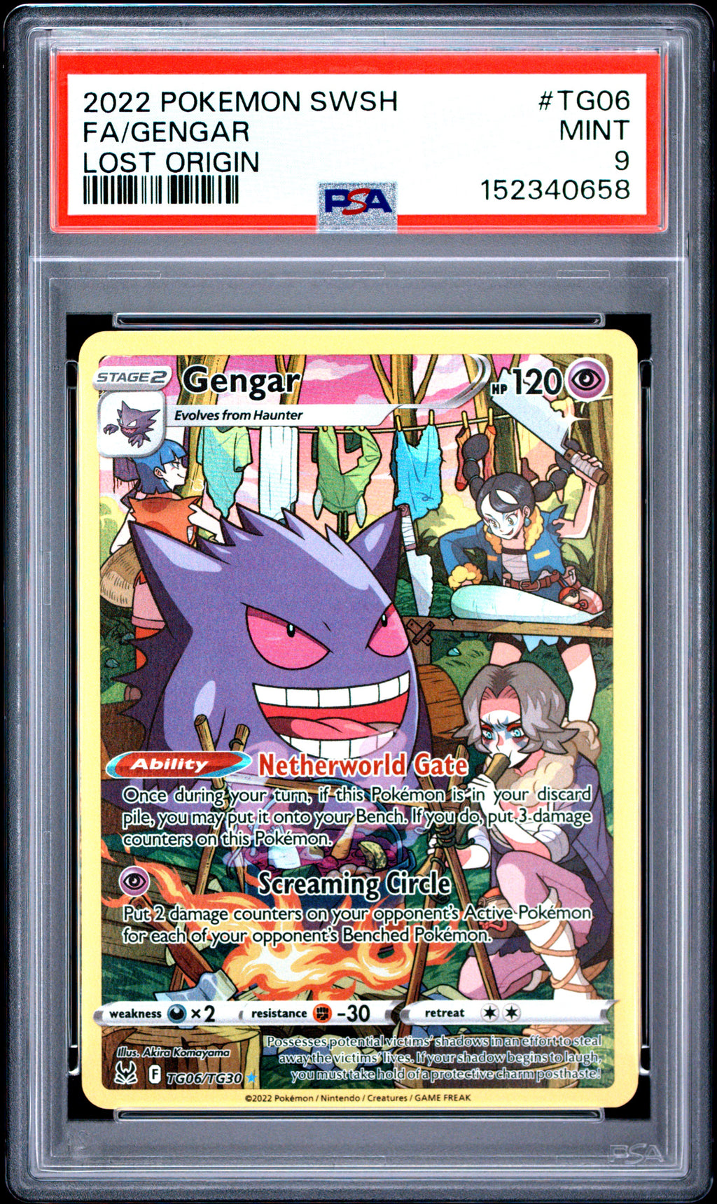 PSA 9 Gengar TG06 - Lost Origin Trainer Gallery