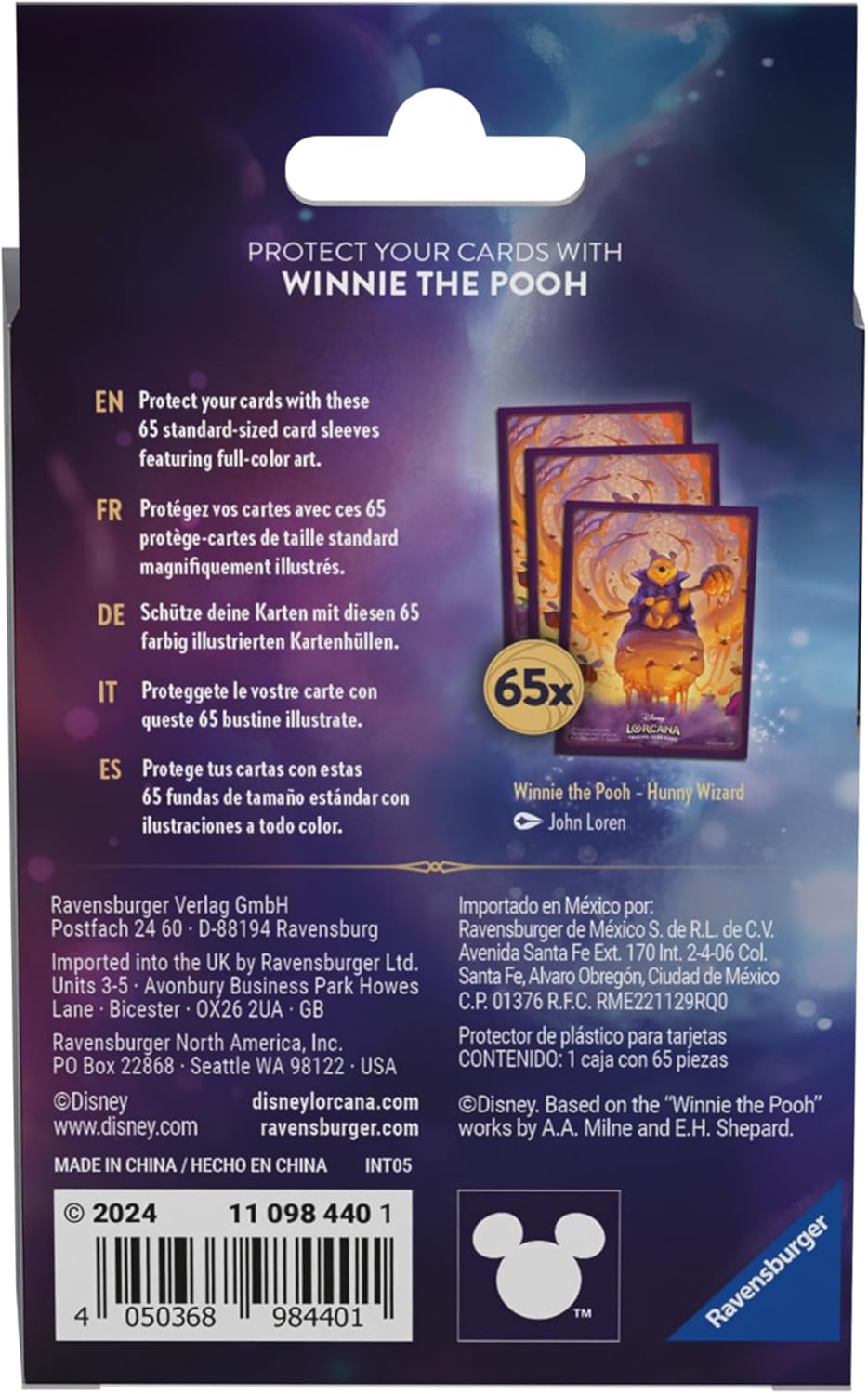 Disney Lorcana: Azurite Sea Card Sleeves - Winnie the Pooh