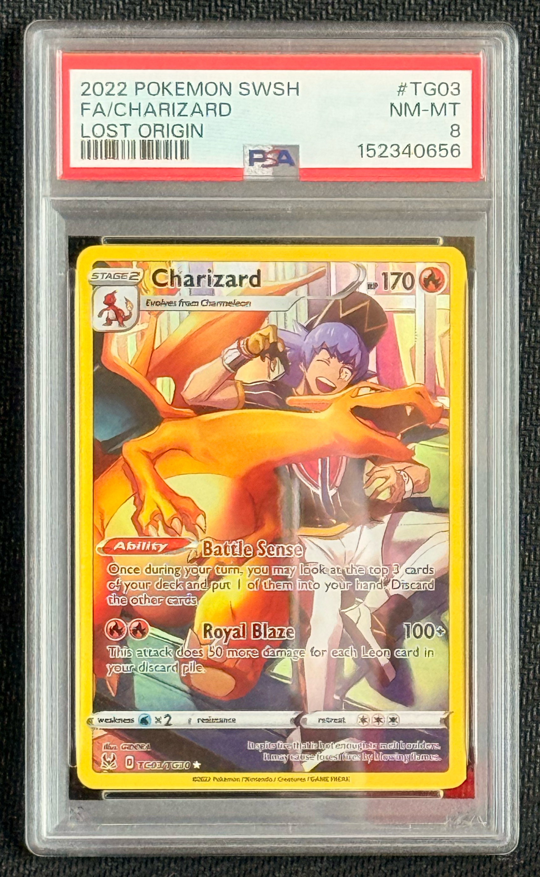 PSA 8 Charizard TG03 - Lost Origin Trainer Gallery