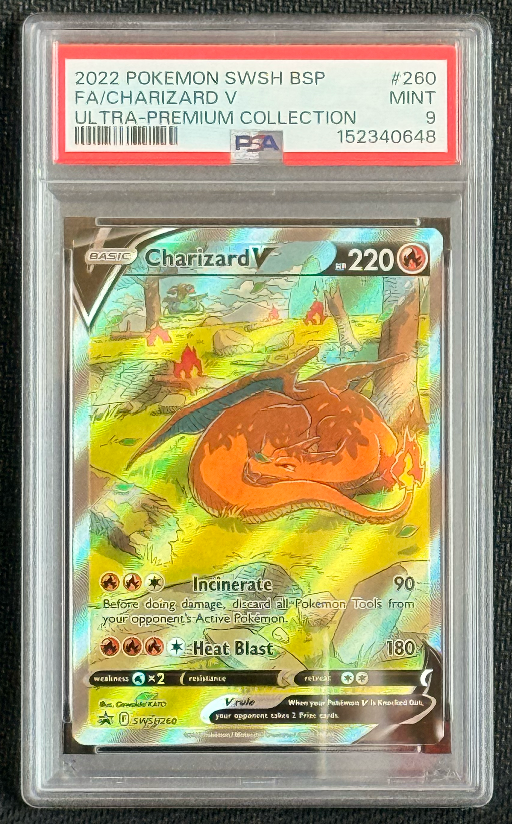 PSA 9 Charizard V #SWSH260 - Ultra-Premium Collection