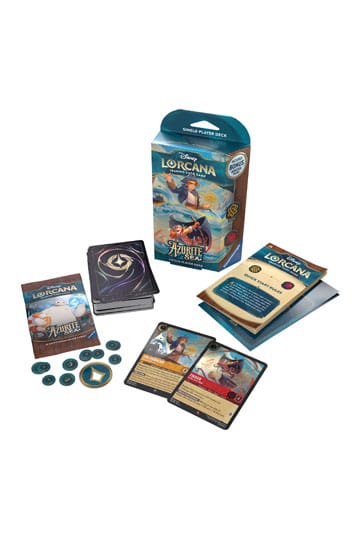 Disney Lorcana: Azurite Sea Starter Deck - Amber & Ruby (Jim Hawkins & Tigger)
