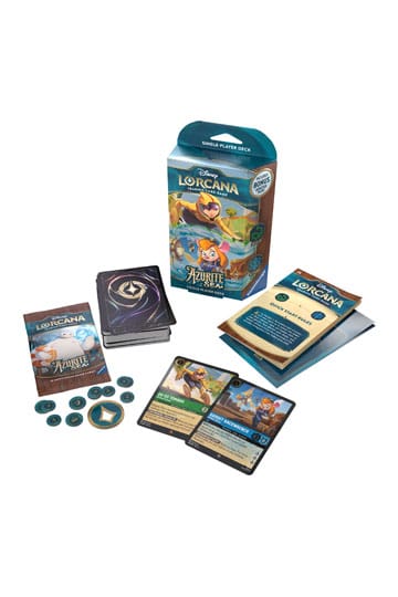 Disney Lorcana: Azurite Sea Starter Deck - Emerald & Sapphire (Go Go Tomago & Gadget Hackwrench)