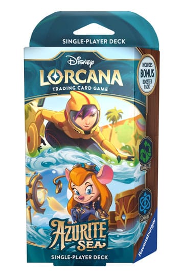 Disney Lorcana: Azurite Sea Starter Deck - Emerald & Sapphire (Go Go Tomago & Gadget Hackwrench)