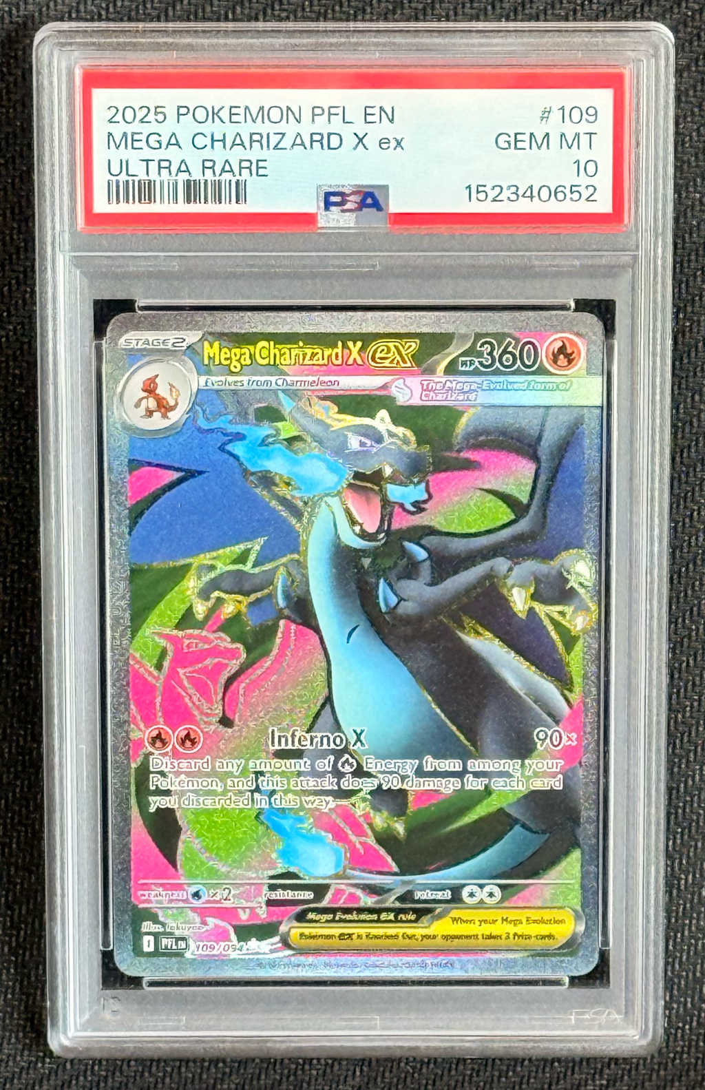 PSA 10 Mega Charizard X ex #109 - Ultra Rare