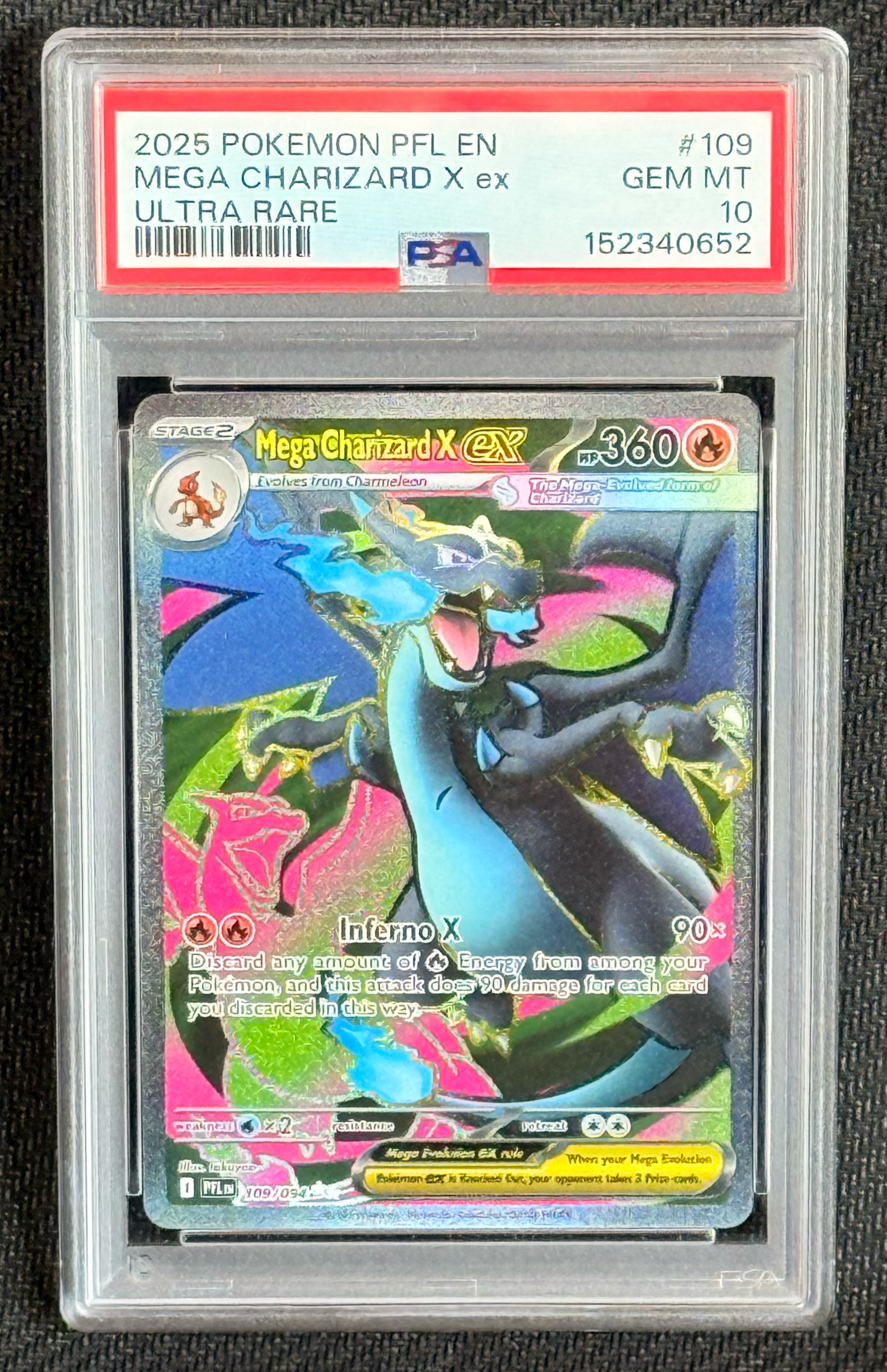 PSA 10 Mega Charizard X ex #109 - Ultra Rare