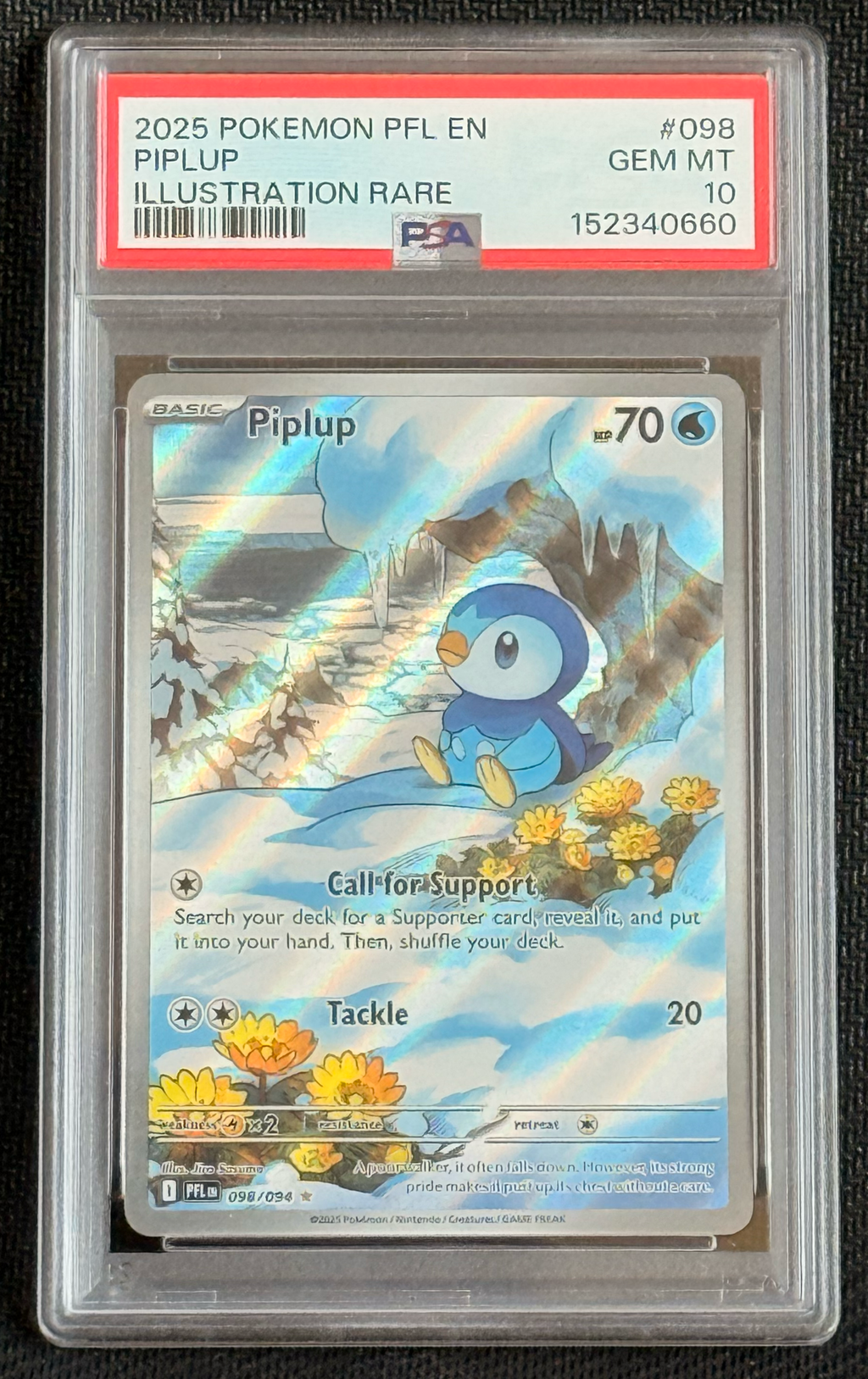 PSA 10 Piplup #098 - Illustration Rare